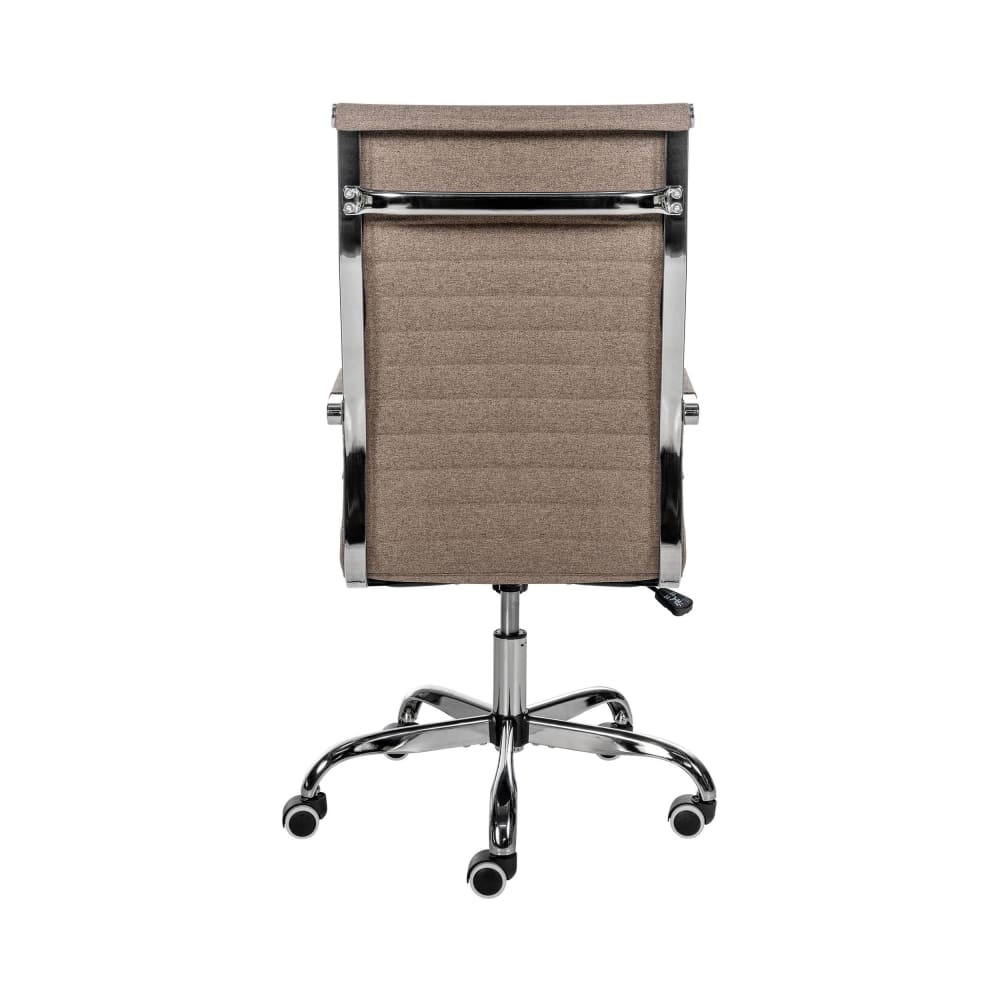 Chaise de bureau CLP Amadora en tissu taupe, pivotante et réglable — vue 6
