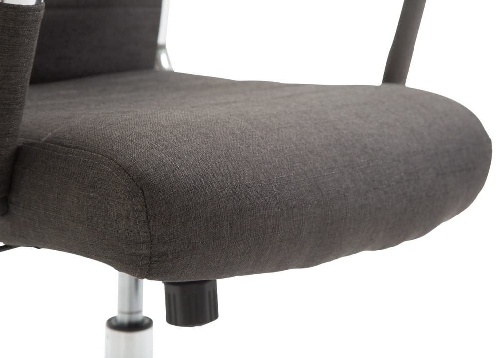 Chaise de bureau Kolumbus pivotante en tissu gris foncé avec piètement métallique — vue 5