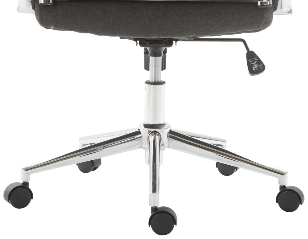 Chaise de bureau Kolumbus pivotante en tissu gris foncé avec piètement métallique — vue 7
