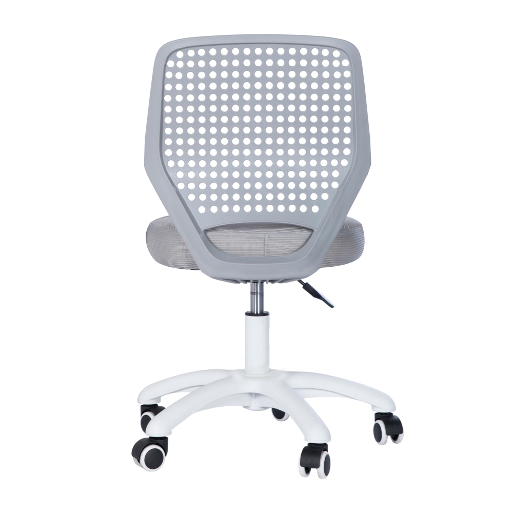 Chaise de bureau roba pivotante avec assise grise et structure blanche — vue 2