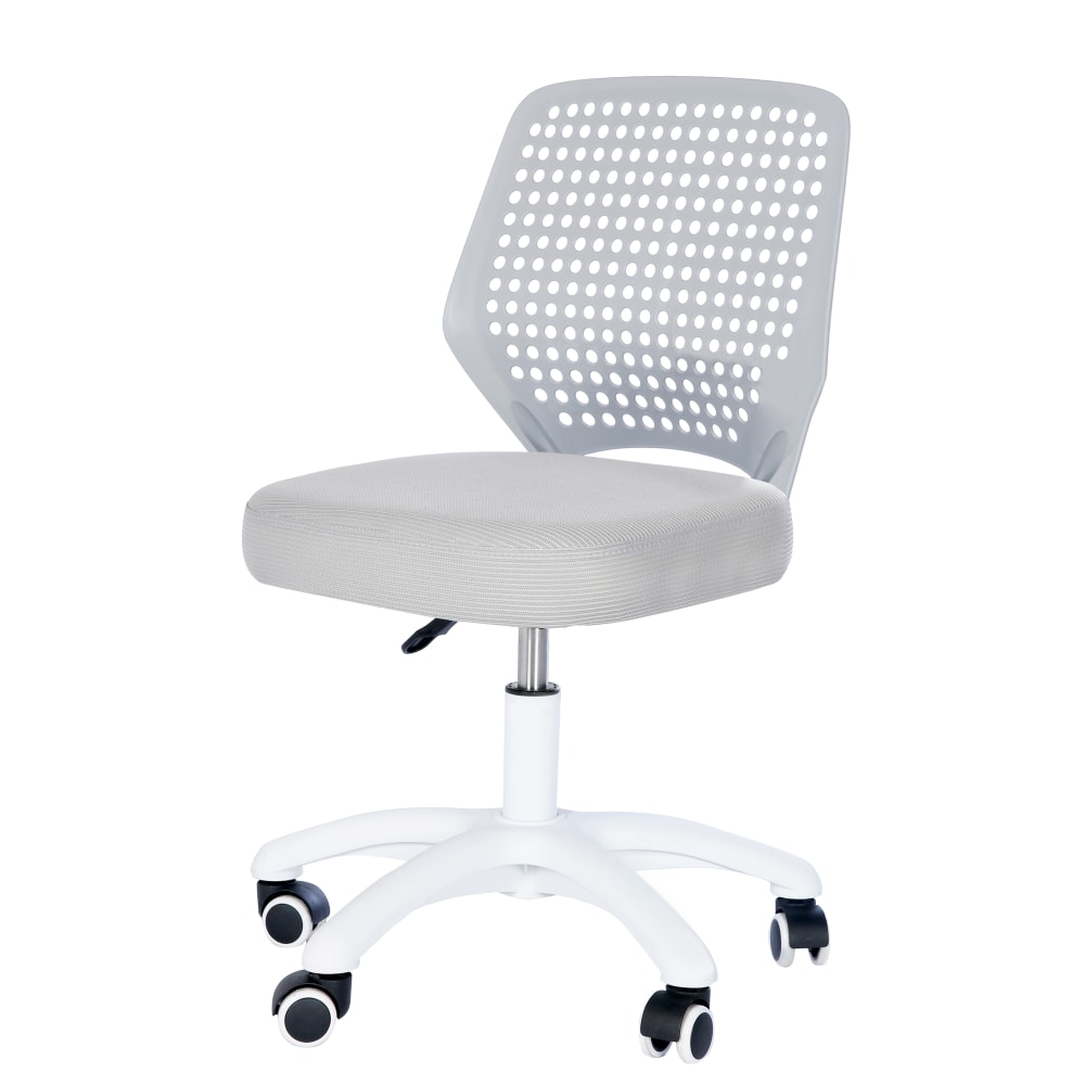 Chaise de bureau roba pivotante avec assise grise et structure blanche