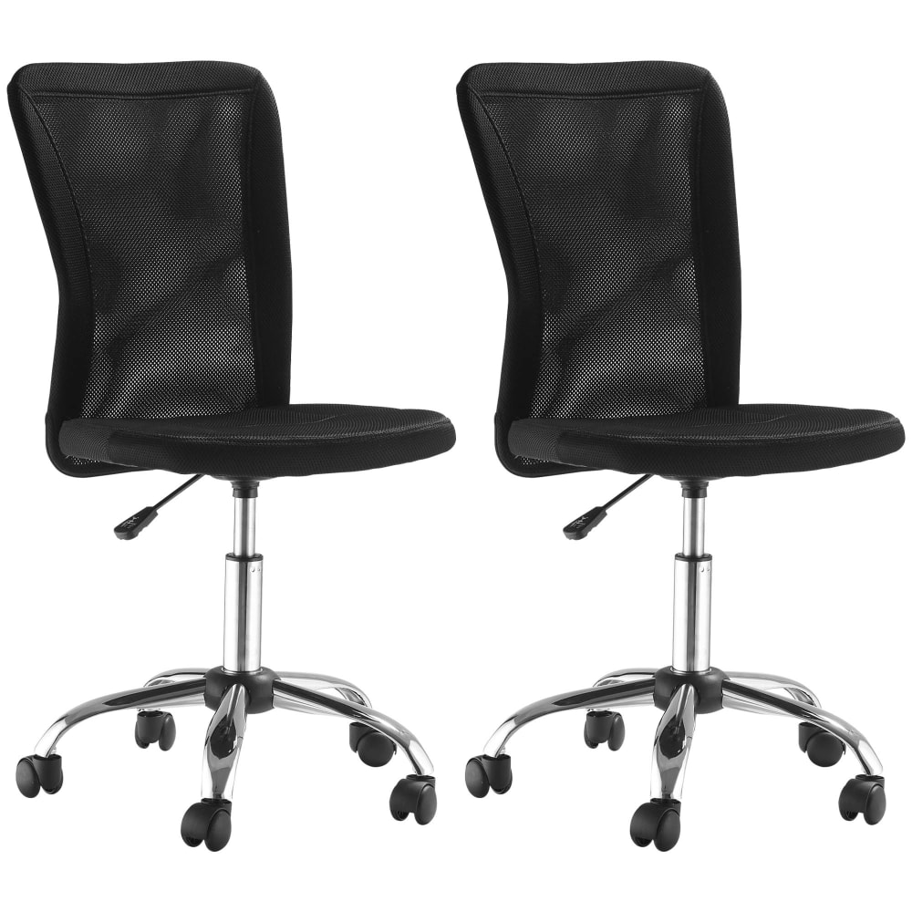 Chaise de bureau Vinsetto avec dossier en maille, assise réglable et roulettes