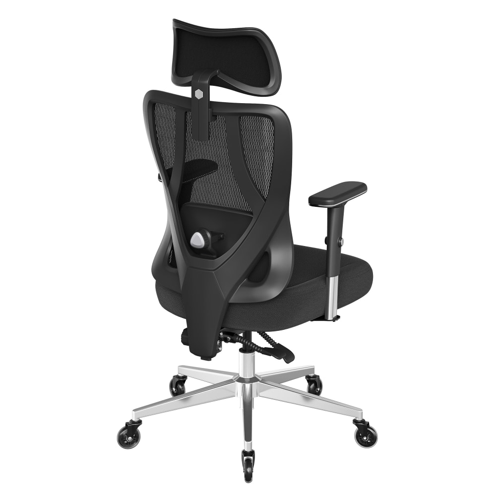 Chaise de bureau SONGMICS noire avec dossier en maille et appui-tête réglable — vue 8