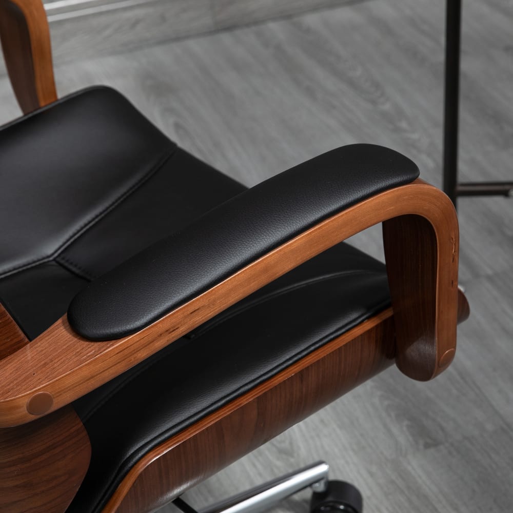 Fauteuil de bureau Vinsetto avec appui-tête amovible et finitions noyer — vue 6