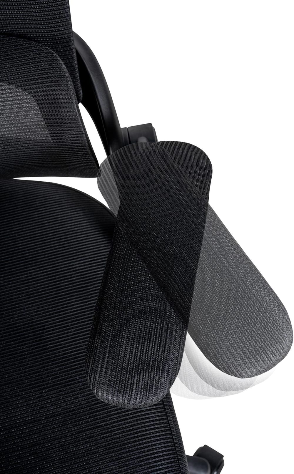 Fauteuil de bureau CLP Garston noir avec soutien lombaire et accoudoirs réglables — vue 4