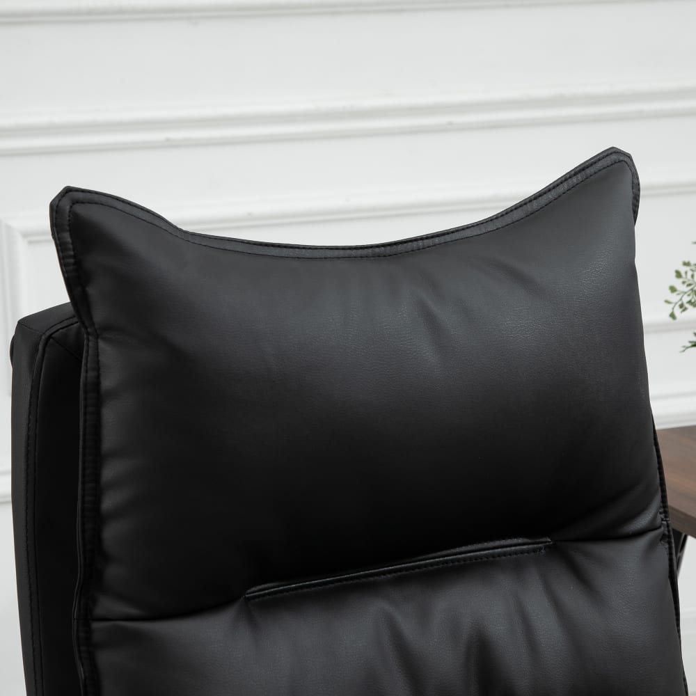 Fauteuil de bureau Vinsetto inclinable noir avec repose-pieds intégré et roulettes — vue 5