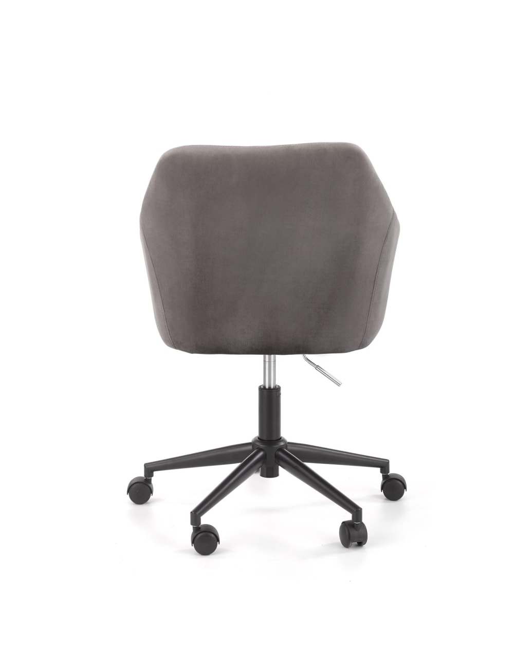 Fauteuil de bureau enfant MSO en velours gris avec structure en acier — vue 5