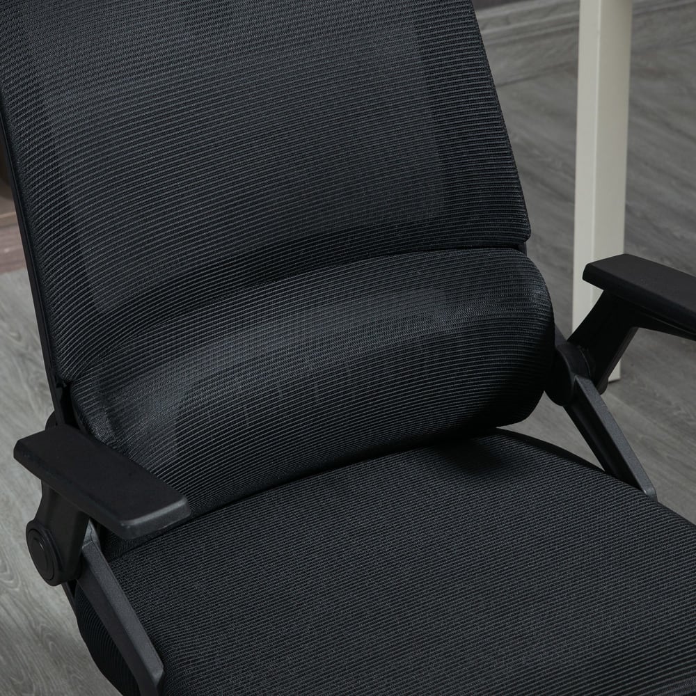 Fauteuil de bureau Vinsetto noir avec dossier en maille et appui-tête réglable — vue 6