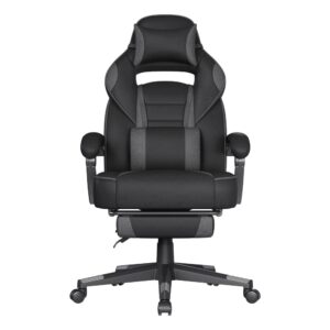 Fauteuil de bureau SONGMICS noir et gris avec dossier rembourré réglable