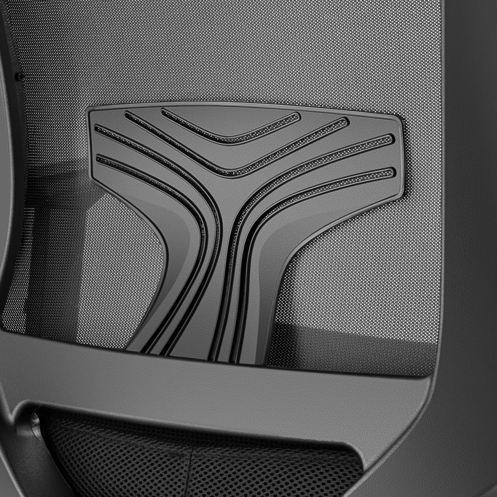 Fauteuil de bureau Tectake Phoibe noir avec dossier haut et appuie-tête réglable — vue 8
