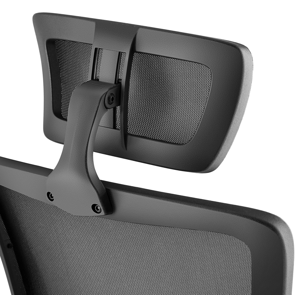 Fauteuil de bureau Tectake Phoibe noir avec dossier haut et appuie-tête réglable — vue 9