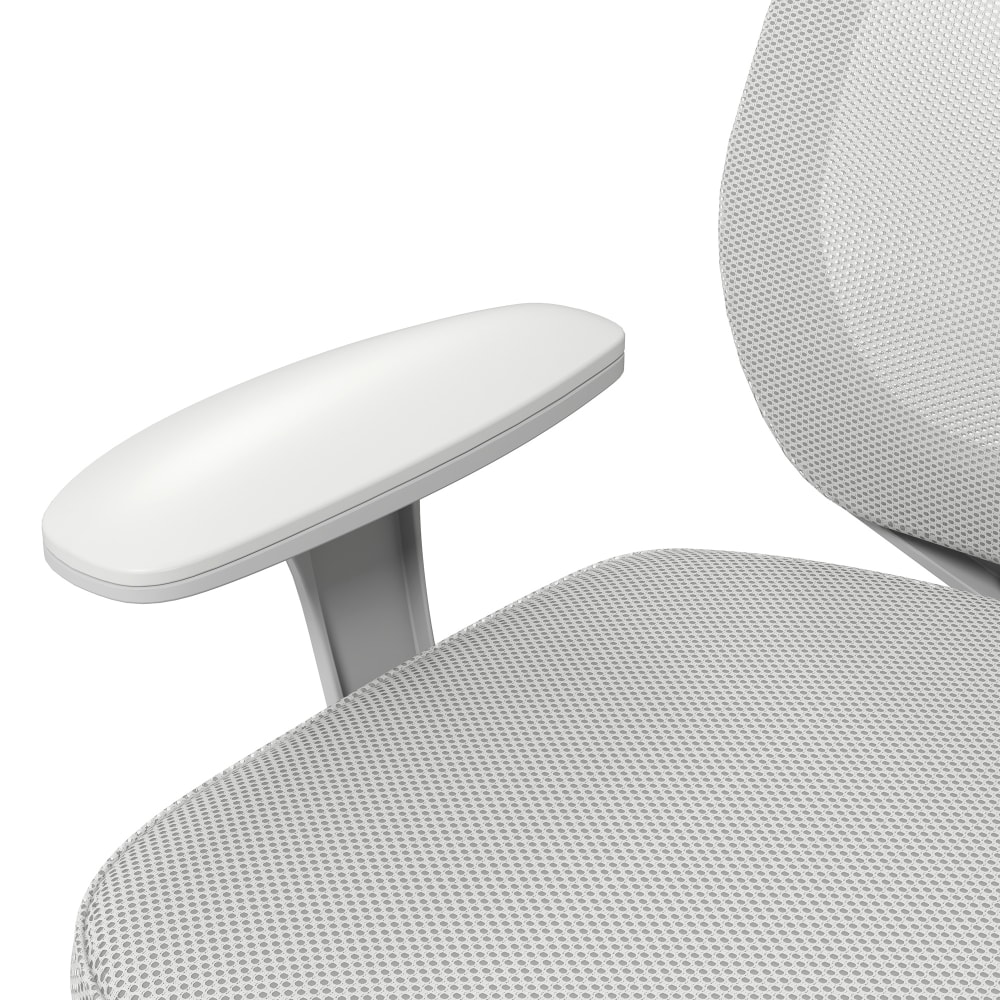 Fauteuil de bureau Vinsetto avec dossier en maille et piètement blanc à roulettes — vue 6