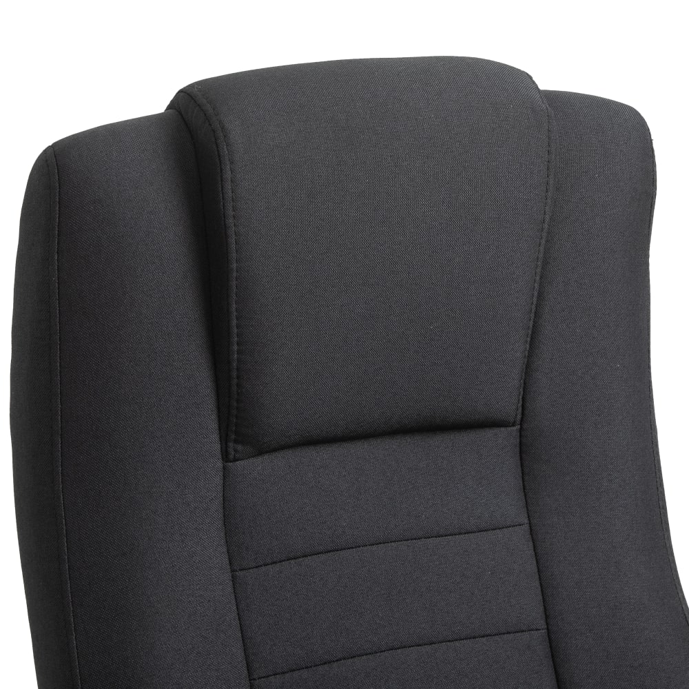 Fauteuil de bureau Vinsetto noir avec accoudoirs rembourrés et piètement chromé — vue 7