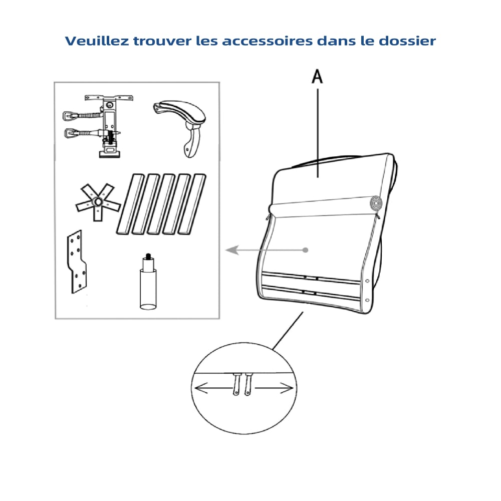 Fauteuil de bureau Vinsetto gris avec dossier inclinable et repose-pieds escamotable — vue 6