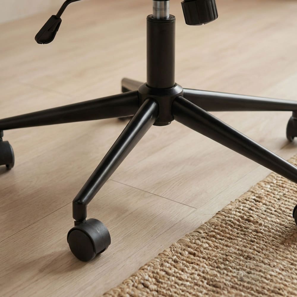 Fauteuil de bureau Menzzo Florelo taupe clair à dossier haut en tissu — vue 7