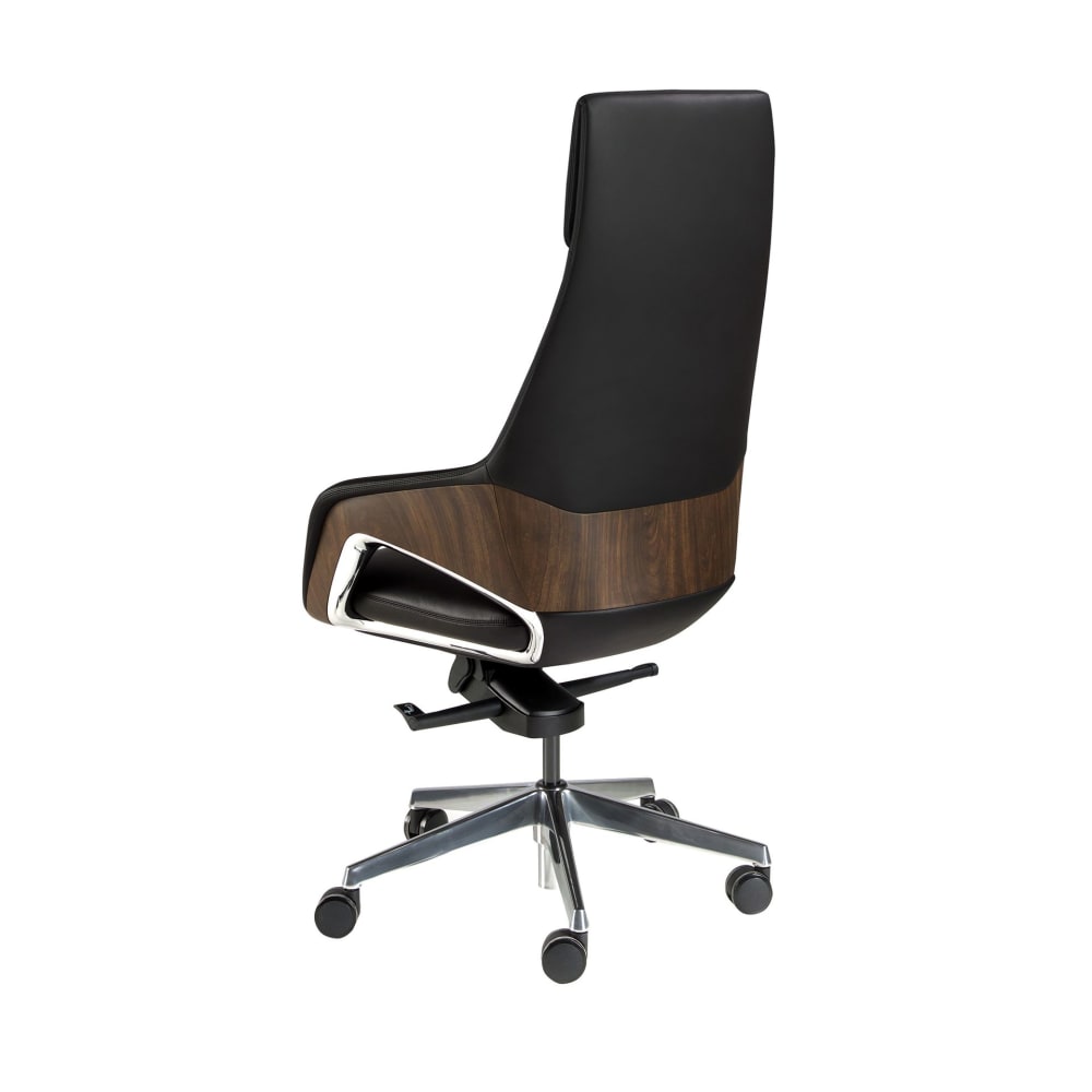 Fauteuil Angel Cerda 4210 noir avec accoudoirs, roulettes et dossier rembourré — vue 5