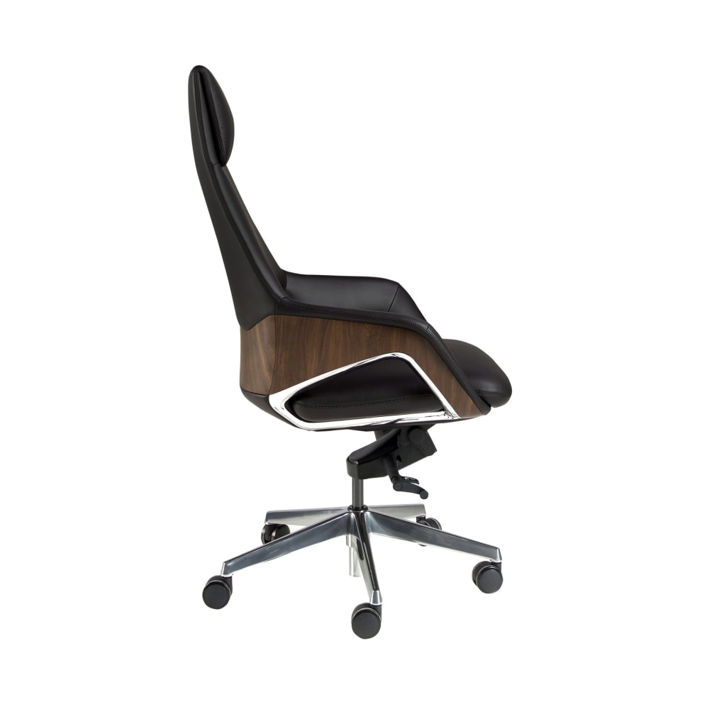 Fauteuil Angel Cerda 4210 noir avec accoudoirs, roulettes et dossier rembourré — vue 6