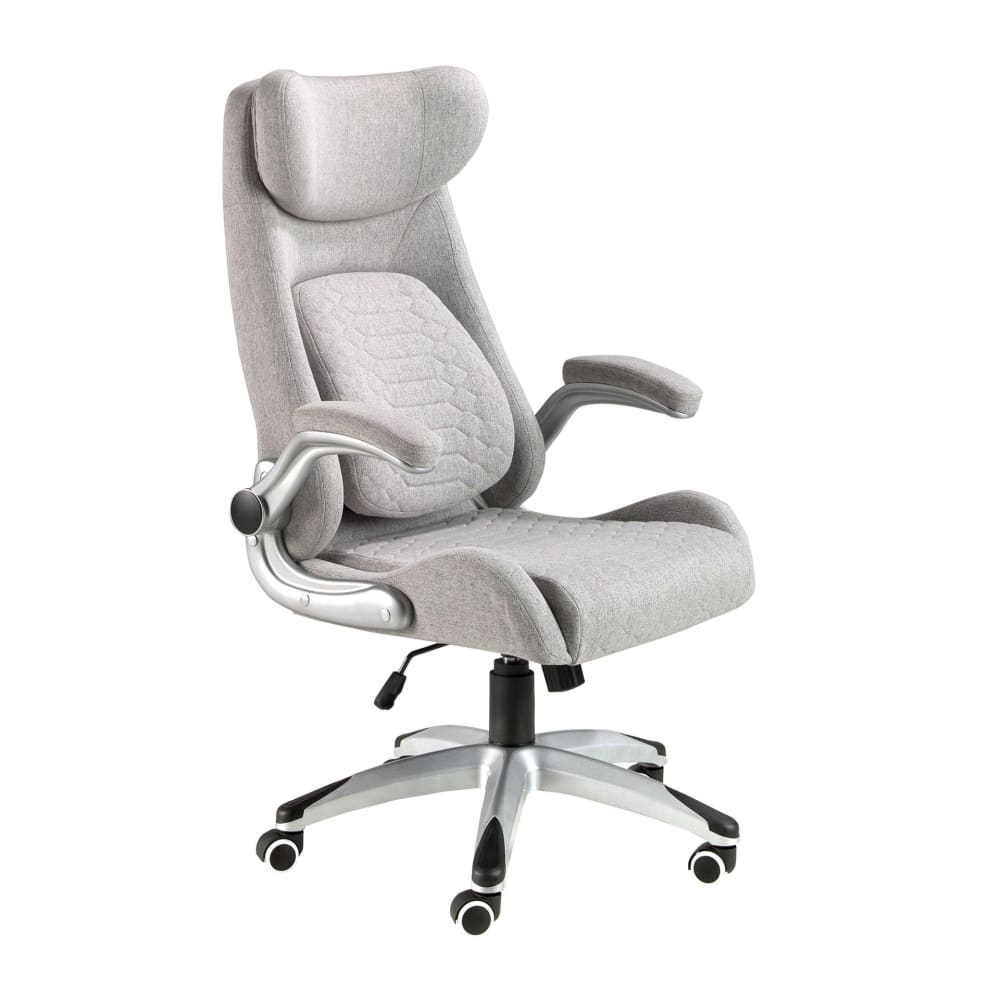 Fauteuil de bureau Angel Cerda 4224 gris avec assise en tissu et roulettes