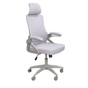 Vue du fauteuil de bureau Angel Cerda 4153 en tissu gris