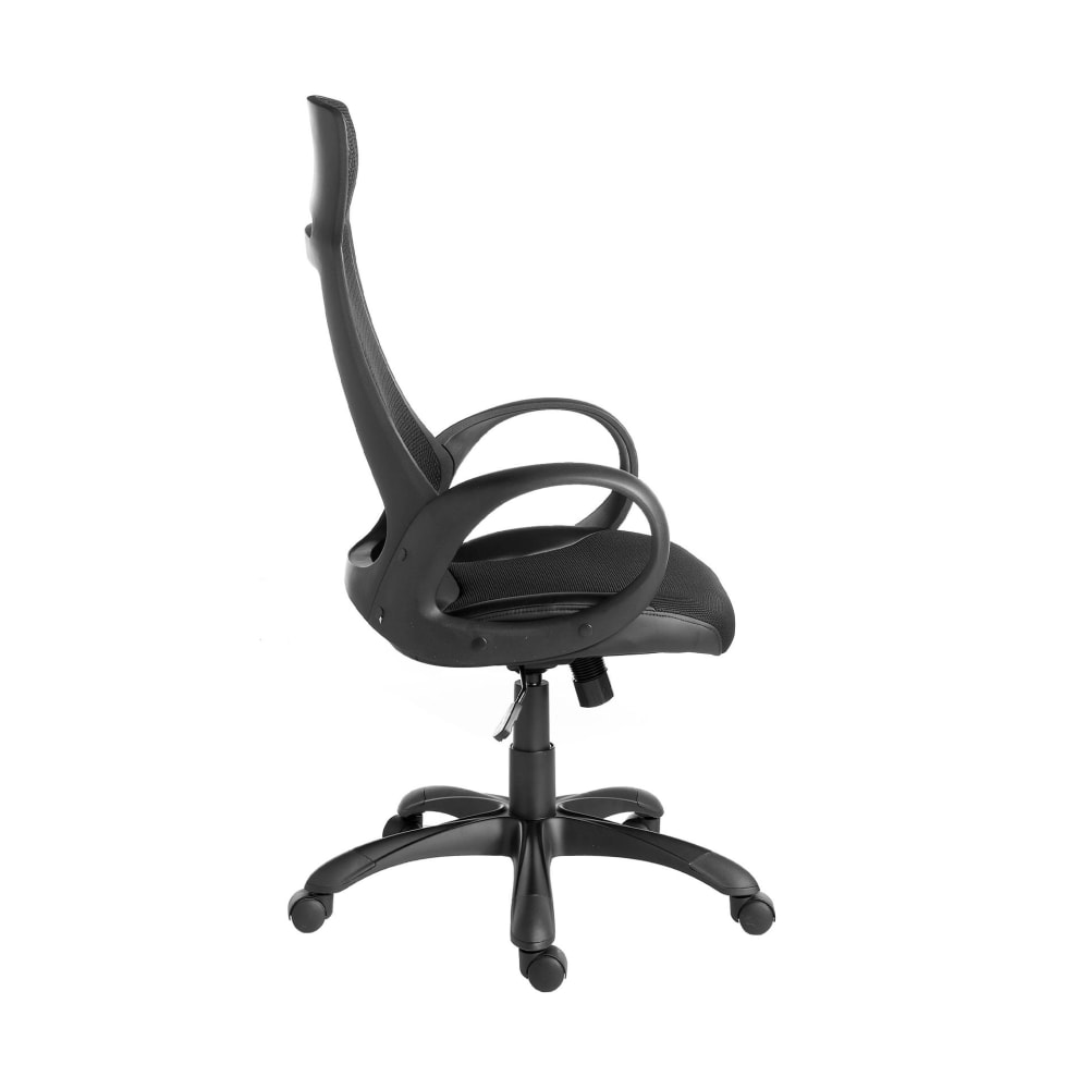 Fauteuil de bureau Angel Cerda 4074 en tissu noir avec accoudoirs et roulettes — vue 5