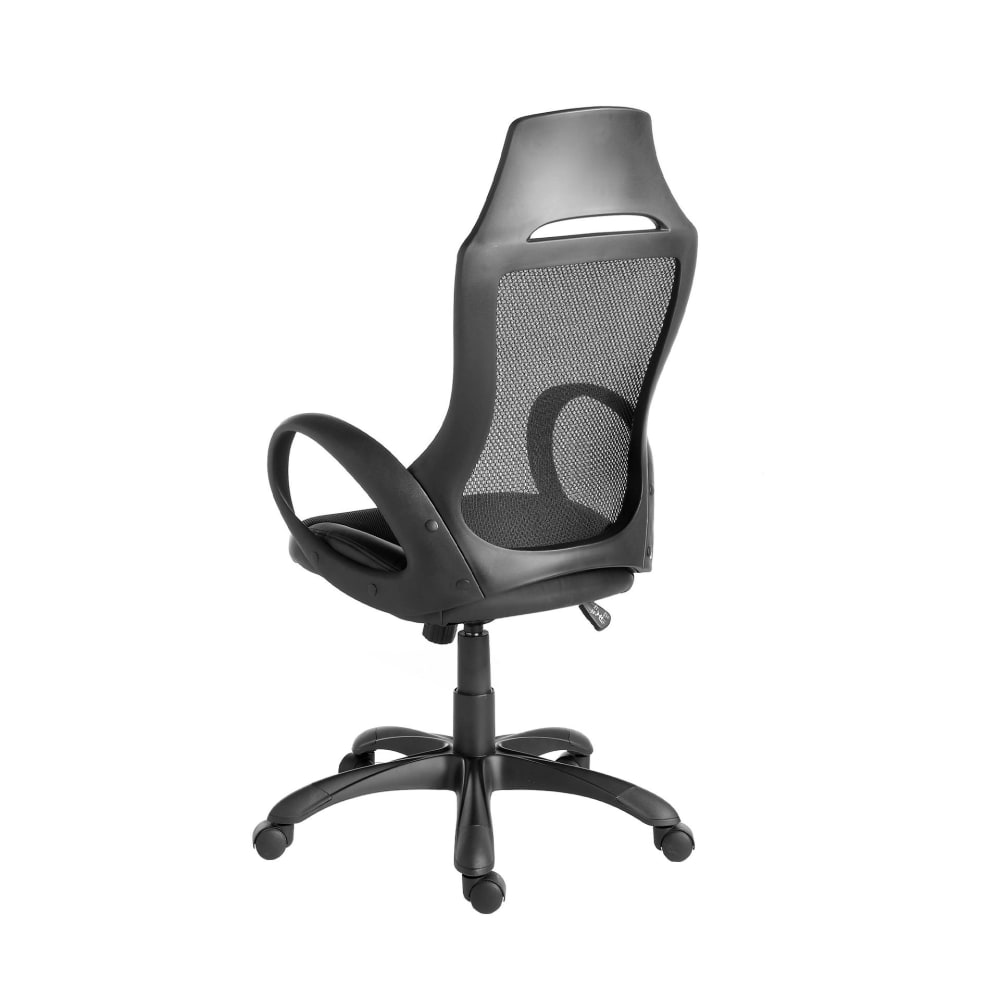 Fauteuil de bureau Angel Cerda 4074 en tissu noir avec accoudoirs et roulettes — vue 6
