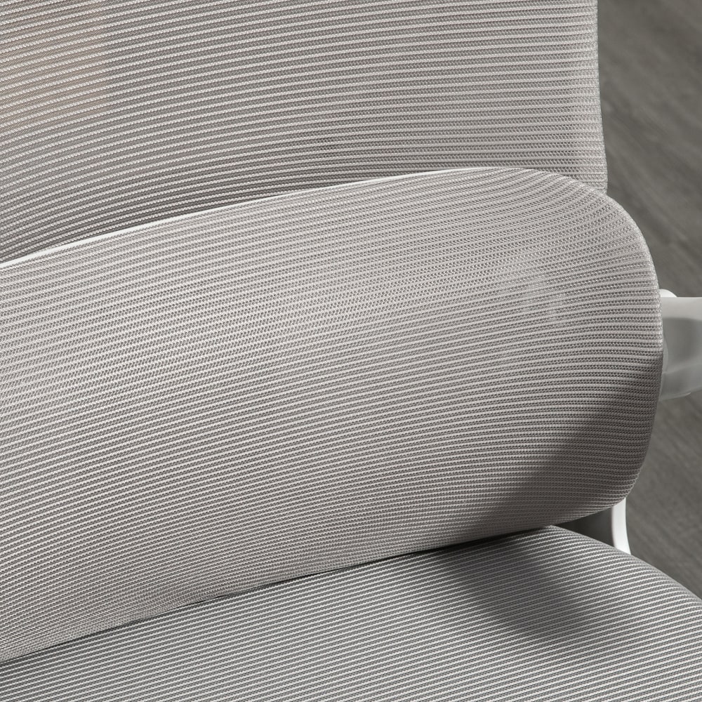 Fauteuil de bureau Vinsetto gris et blanc avec dossier en maille — vue 6