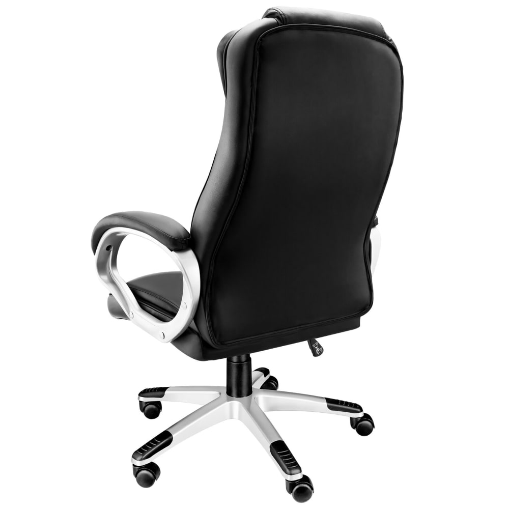 Fauteuil de bureau Tectake noir rembourré avec appui-tête et assise réglable — vue 5