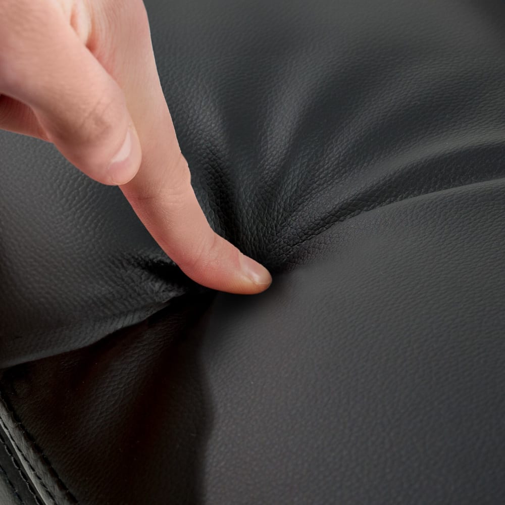 Fauteuil de bureau Tectake noir rembourré avec appui-tête et assise réglable — vue 8