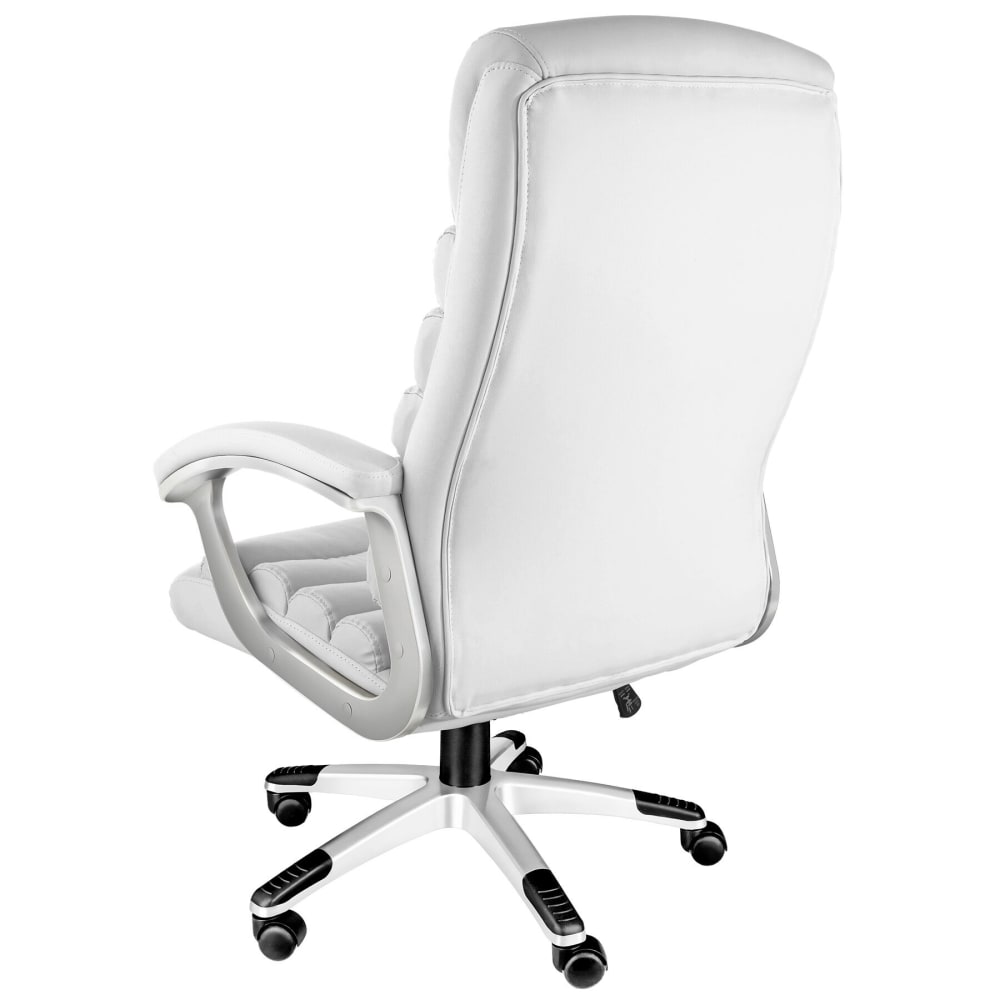 Fauteuil de bureau PAUL Tectake blanc avec assise rembourrée et accoudoirs — vue 6