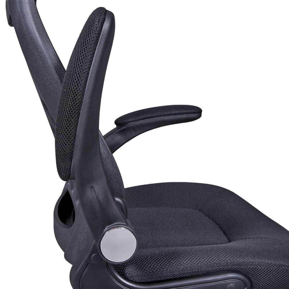 Fauteuil de bureau Altobuy Waltus noir avec dossier mesh, appui-tête et pieds chromés — vue 10
