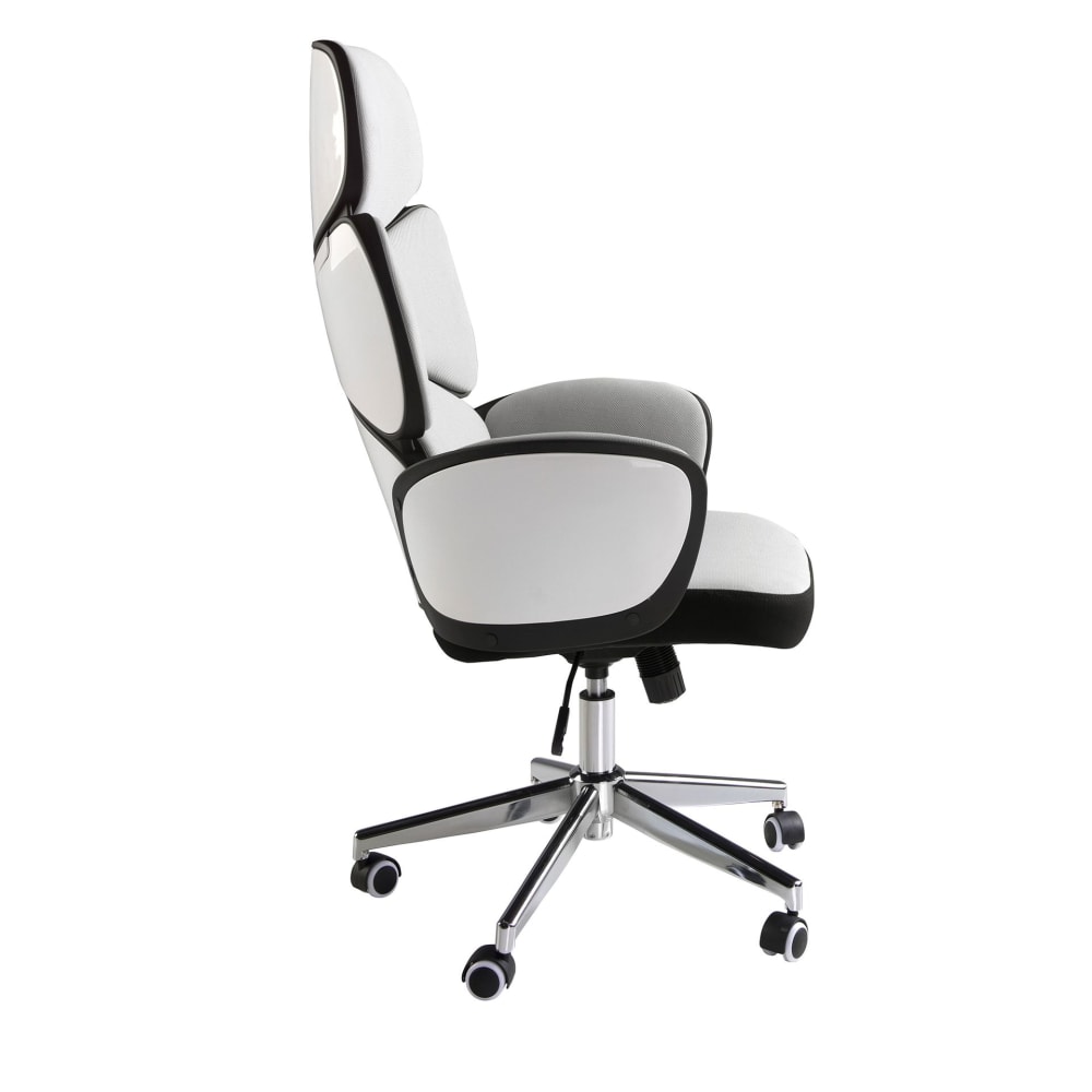 Fauteuil de bureau Angel Cerda 4142 avec assise grise et dossier blanc brillant — vue 5