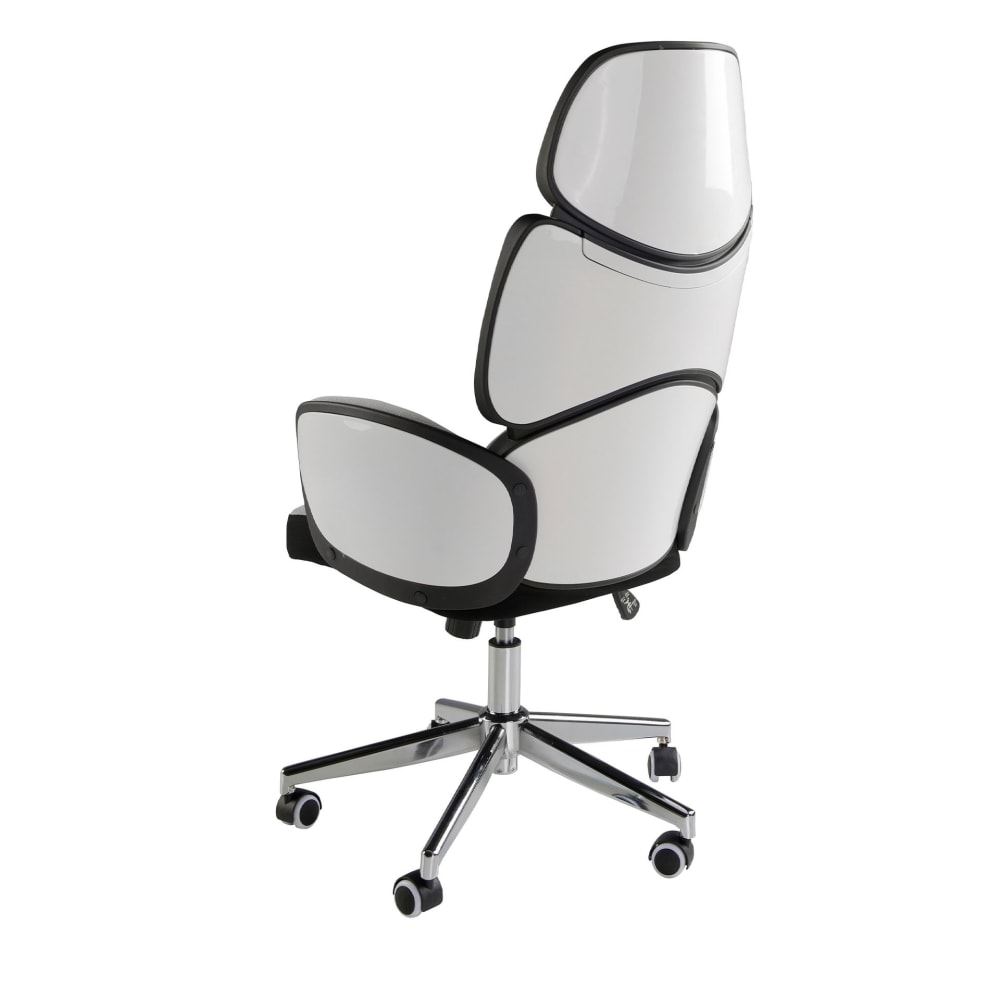 Fauteuil de bureau Angel Cerda 4142 avec assise grise et dossier blanc brillant — vue 6